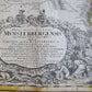 1736 LARGE MAP OF SILESIA POLAND MUNSTERBERGENSIS antique 25 x 4 3/4"