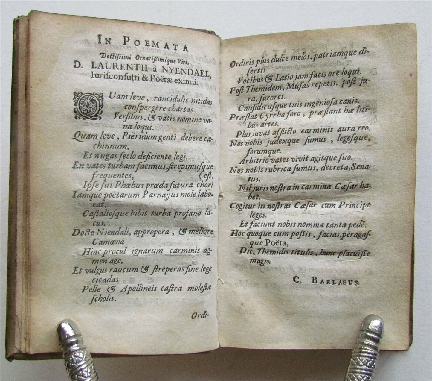 1645 POETRY by Nyendalius POEMATA ANTIQUE VELLUM BOUND 17th CENTURY