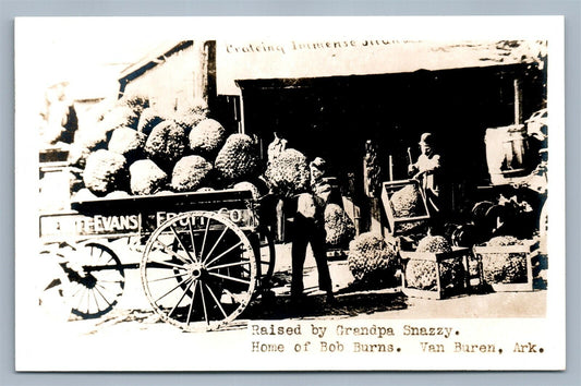 VAN BUREN ARK HOME OF BOB BURNS EXAGGERATED VINTAGE REAL PHOTO POSTCARD RPPC