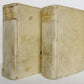 1725 GREEK BIBLE 2 VOLUMES OLD TESTAMENT antique VELLUM BINDING