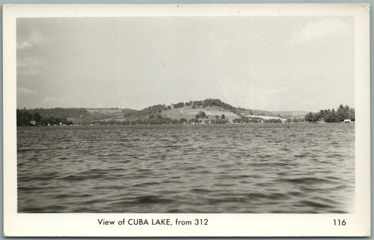 CUBA LAKE NY VINTAGE REAL PHOTO POSTCARD RPPC