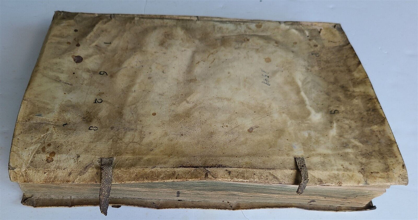 1542-1549 CHURCH HISTORY antique VELLUM BOUND 16th century DATED BINDING