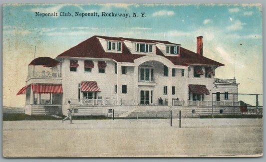 ROCKAWAY NY NEPONSIT CLUB ANTIQUE POSTCARD