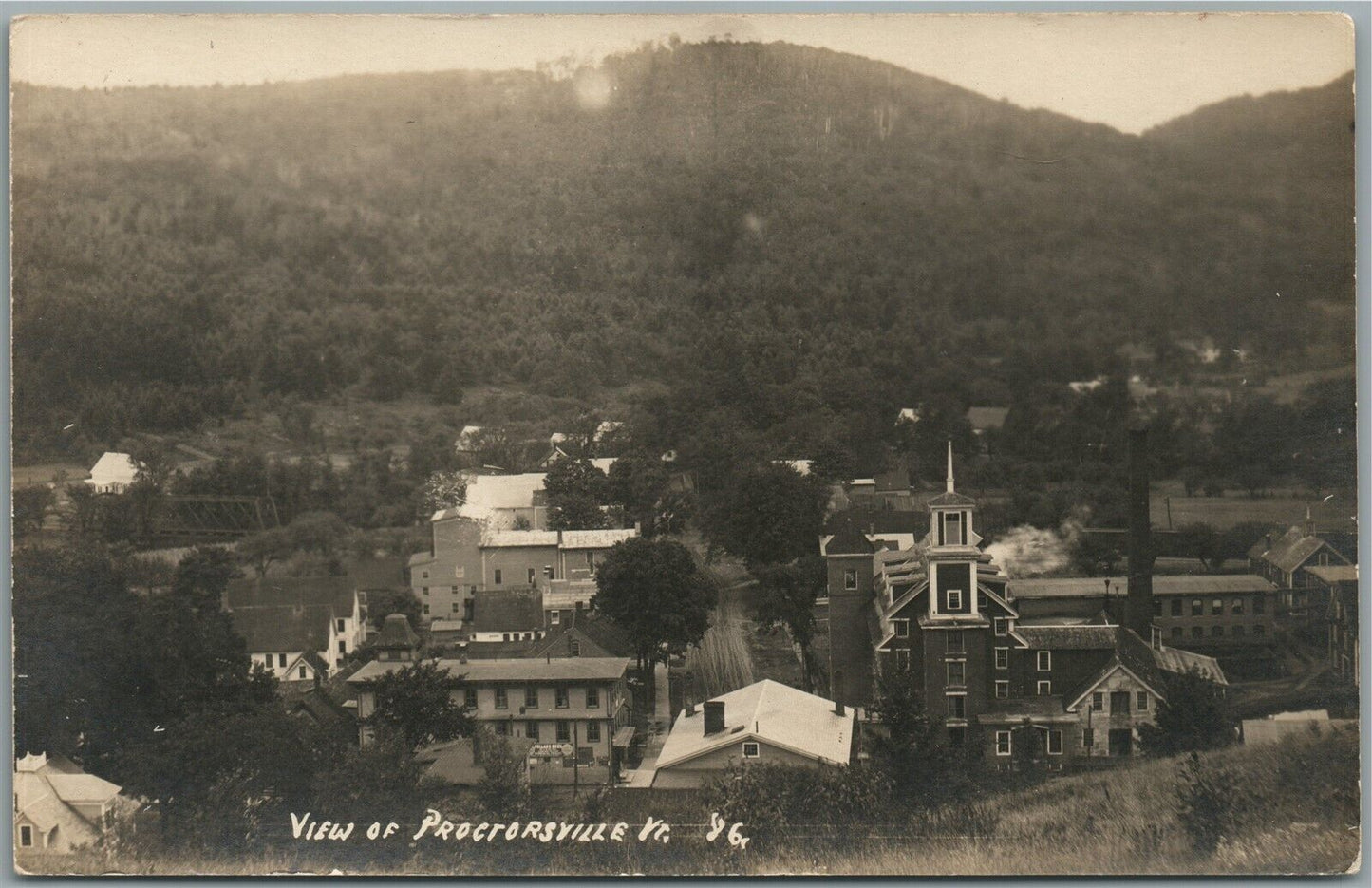PROCTORSVILLE VT VIEW ANTIQUE REAL PHOTO POSTCARD RPPC