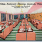 ATLANTIC CITY NJ VILLAGE RESTAURANT VINTAGE ADVERTISING POSTCARD