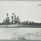 MILITARY SHIP USS TOPEKA ANTIQUE POSTCARD