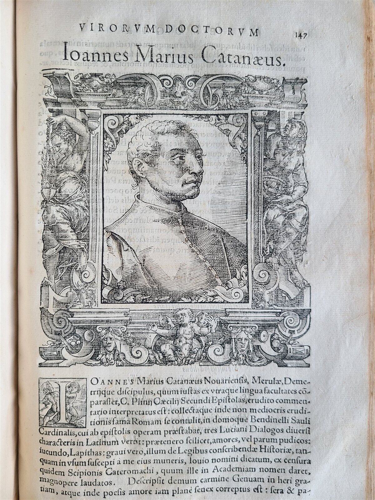 1577 ELOGIA VIRORUM LITERIS ILLUSTRIUM 63 ENGRAVINGS by Tobias Stimmer antique