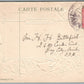 JAPANESE 1908 VISIT OF AMERICAN FLEET ANTIQUE POSTCARD w/ STAMP