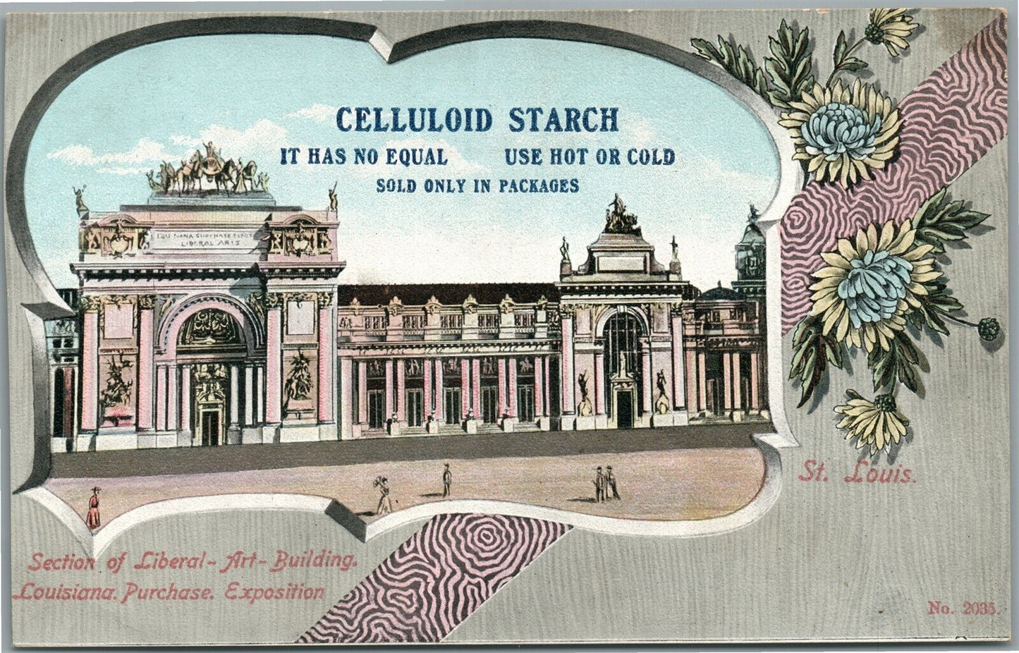 CELLULOID STARCH ADVERTISING PHILADELPHIA PA NEW HAVEN CT NYC ANTIQUE POSTCARD
