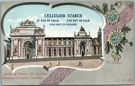 CELLULOID STARCH ADVERTISING PHILADELPHIA PA NEW HAVEN CT NYC ANTIQUE POSTCARD