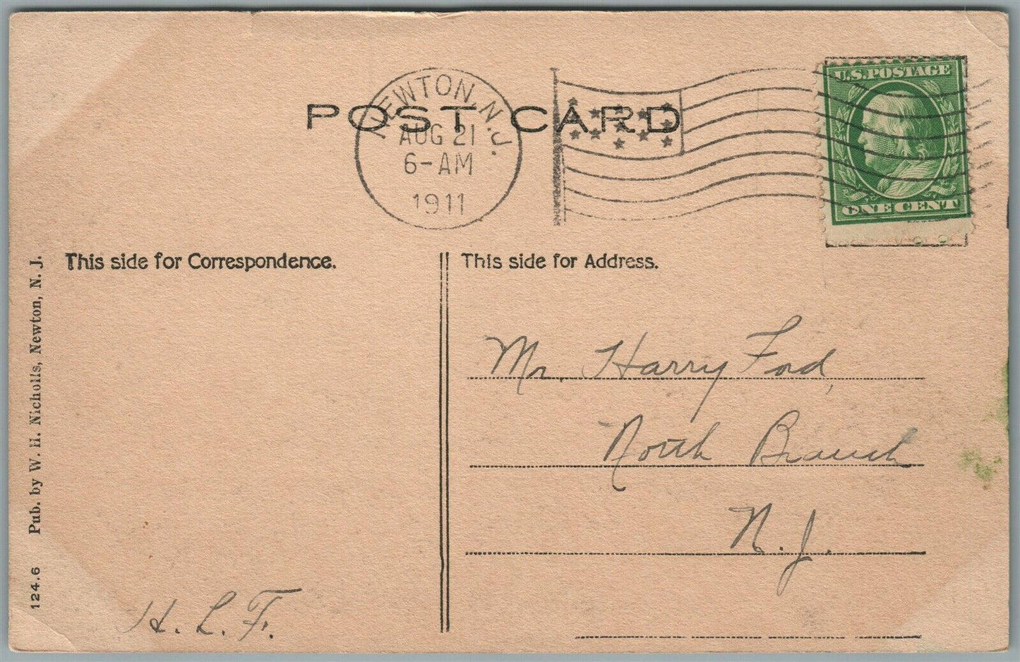 NEWTON NJ PARK PLACE ANTIQUE POSTCARD