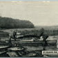 EXAGGERATED FISHING 1910 ANTIQUE POSTCARD WE UNLOADED OUR CATCH