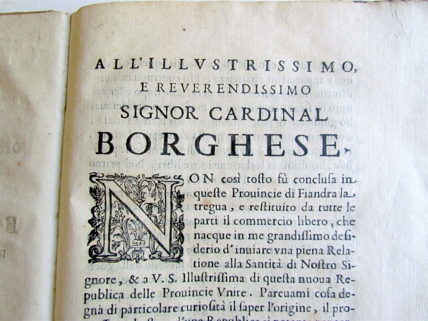 1630 RELATIONI DEL CARDINALE BENTIVOGLIO antique VELLUM BOUND