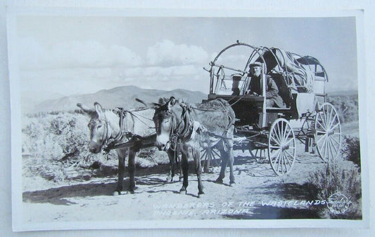 RPPC VINTAGE PHOTO POSTCARD WANDERERS OF THE WASTELAND PHOENIX ARIZONA