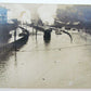 RPPC 1911 VINTAGE PHOTO POSTCARD RAILWAY STATION FLOOD WILMERDING PA railroad