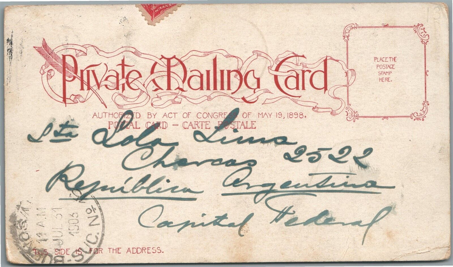 BALTIMORE MD YMCA BUILDING PRIVATE MAILING CARD ANTIQUE POSTCARD