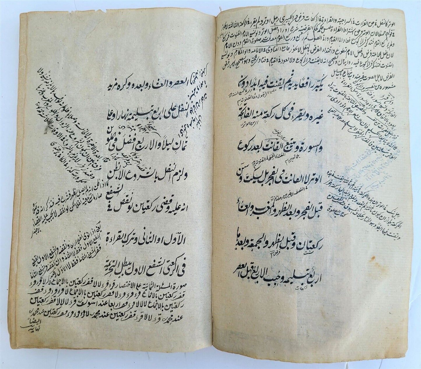 19th c. ARABIC MANUSCRIPT ISLAMIC LAW BOOK antique Mukhtasar al-Wiqayah SADR