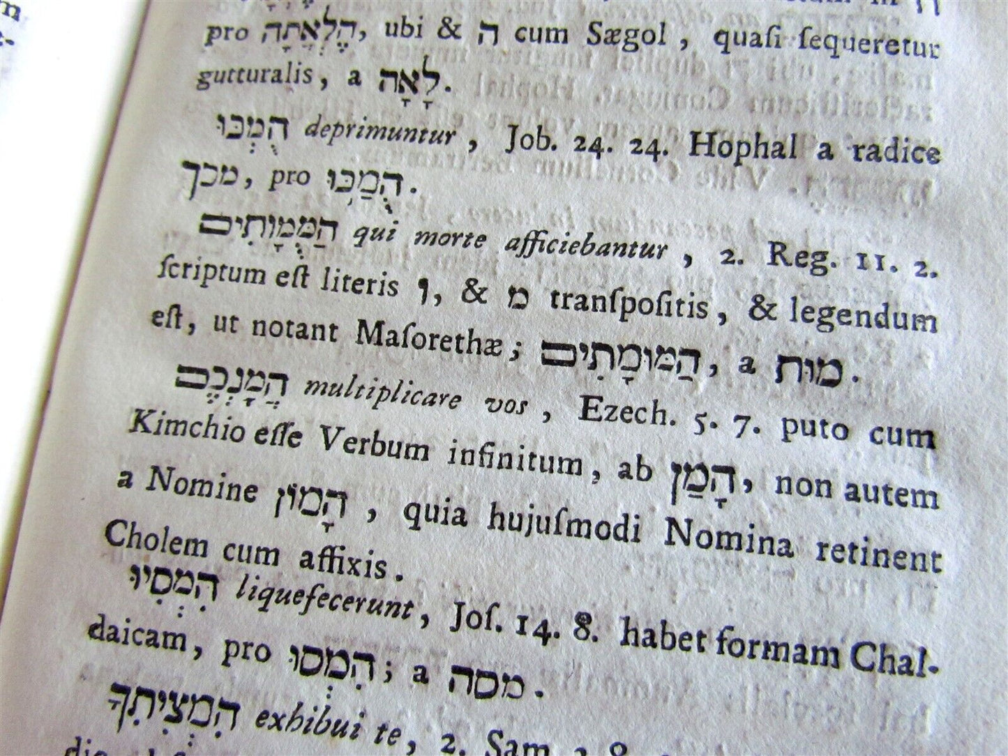 1777 ITALIAN & HEBREW GRAMMAR by Joseph Pasini antique VELLUM Judaica