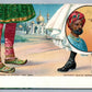 FOOTWEAR OF NATIONS INDIA WOONSOCKET RI RUBBER CO ADVERTISING ANTIQUE POSTCARD