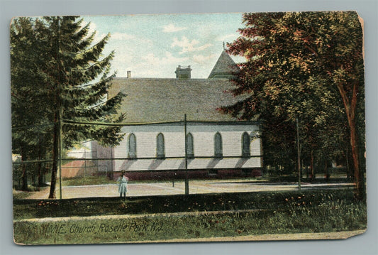 ROSELLE PARK NJ M.E. CHURCH ANTIQUE POSTCARD