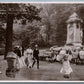 ANTIQUE REAL PHOTO PHOTOMONTAGE POSTCARD RPPC BABY IN THE PARK