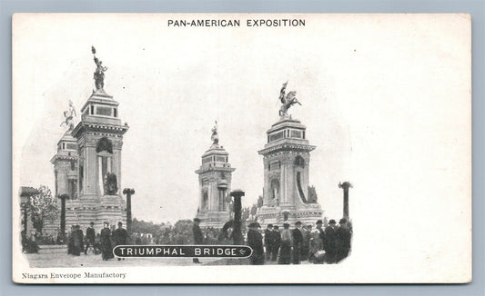 PAN AMERICAN EXPOSITION TRIUMPHAL BRIDGE PRIVATE MAILING CARD ANTIQUE POSTCARD