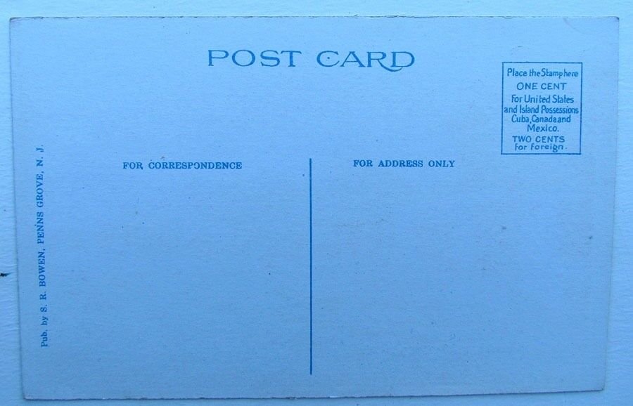 VINTAGE POSTCARD - STREET SCENE IN CARNEY'S POINT NJ