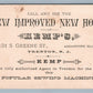 TRENTON NJ ANTIQUE VICTORIAN TRADE CARD SEWING MACHINE CO. ADVERTISING