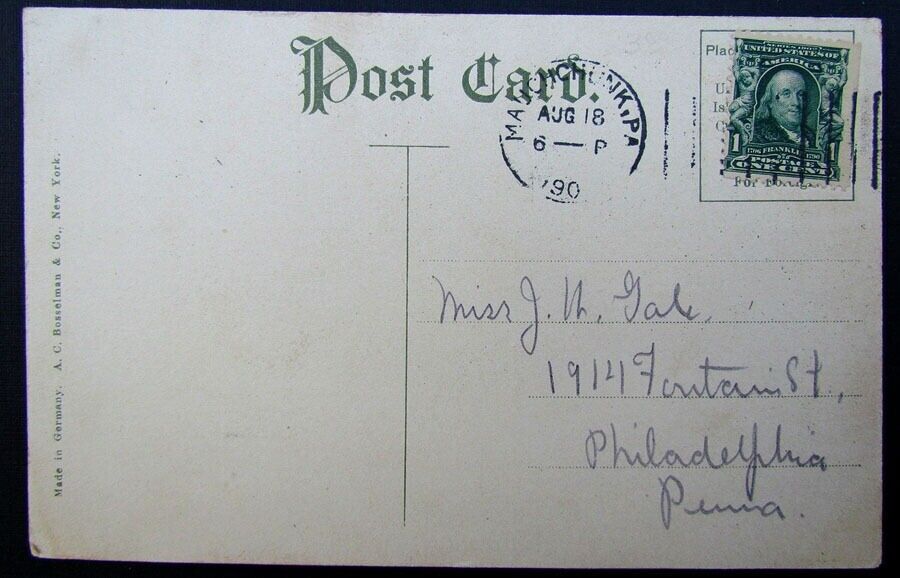 VINTAGE POSTCARD - MT.PISGAH & MT.JEFFERSON PLANE railroad TRAIN railway