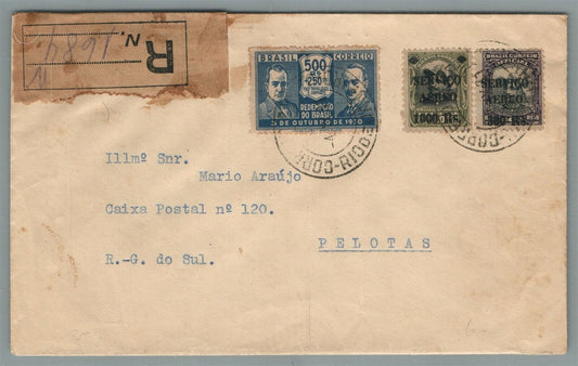 BRAZIL 1931 VINTAGE COVER w/ STAMPS