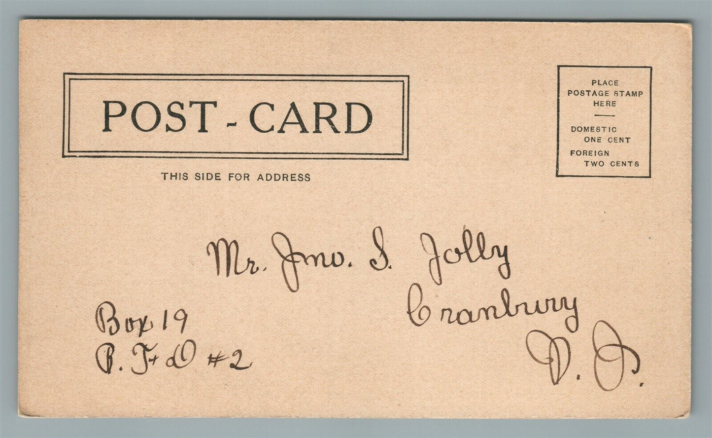 QUINTON NJ PUBLIC SCHOOL ANTIQUE POSTCARD