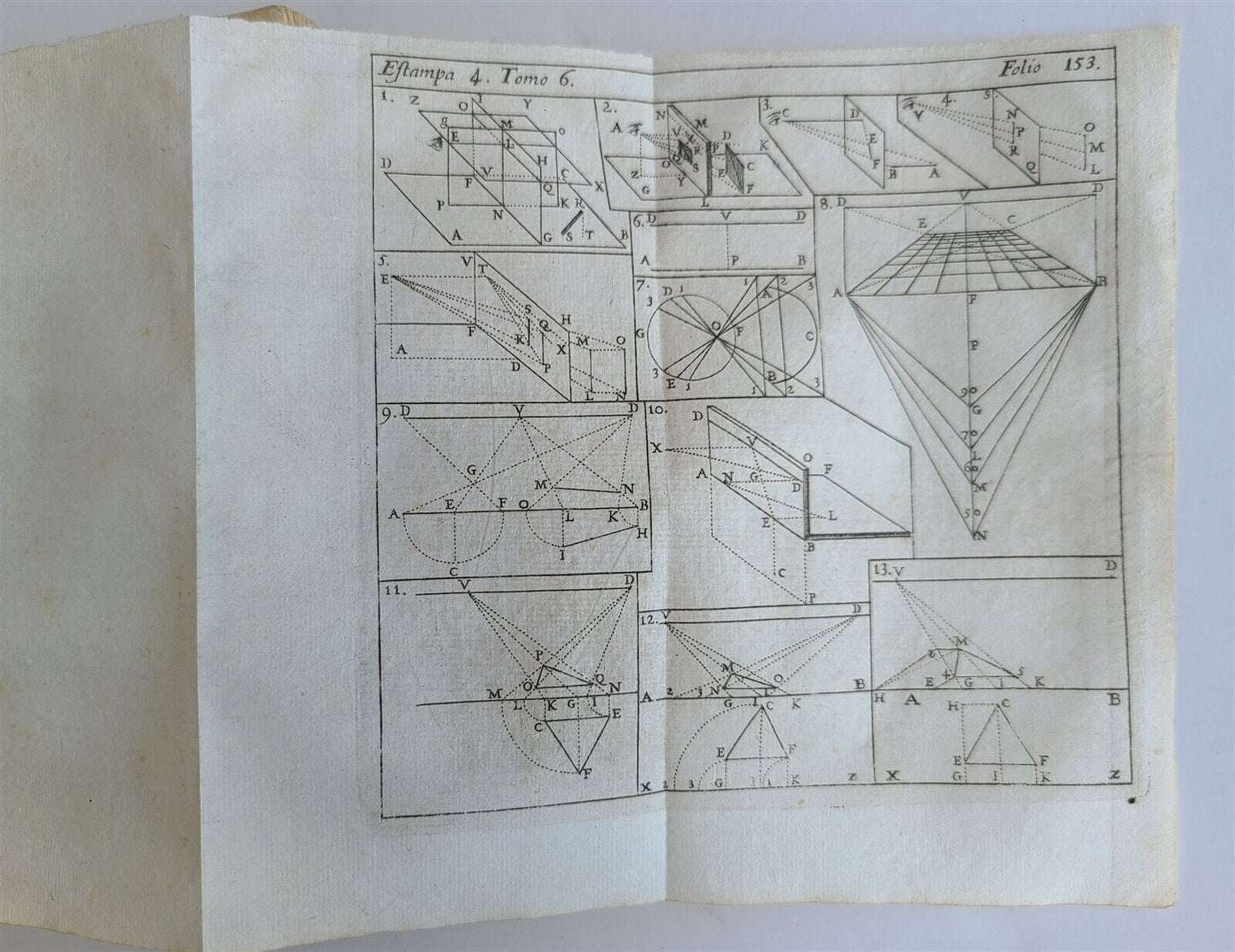 1727 MATHEMATICS in SPANISH Compendio mathematico antique METHEOROS OPTICA