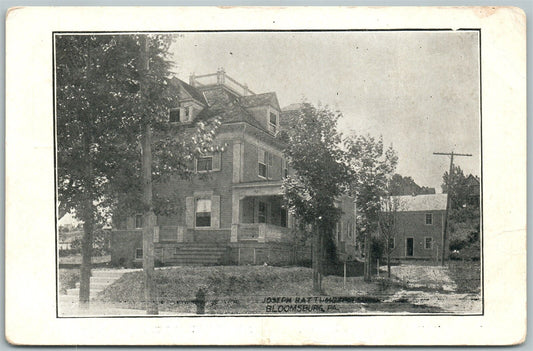 BLOOMSBURG PA UNDIVIDED ANTIQUE POSTCARD