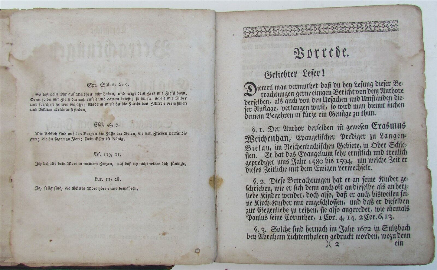 1791 GERMANTON PA ANTIQUE CHRISTLICHE BETRACHTUNGEN UBER DIE EVANGELISCHEN TEXTE