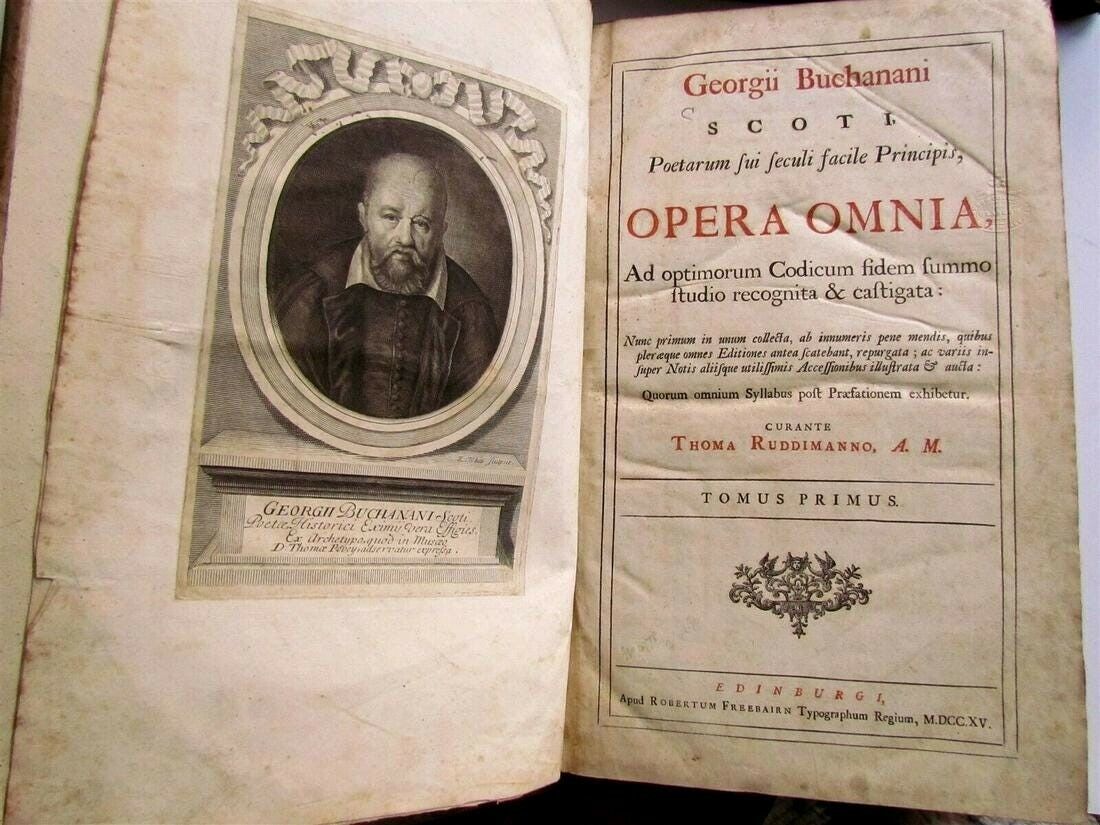 1715 2 VOLUMES Georgii Buchanani Scoti Poetarum antique POETRY