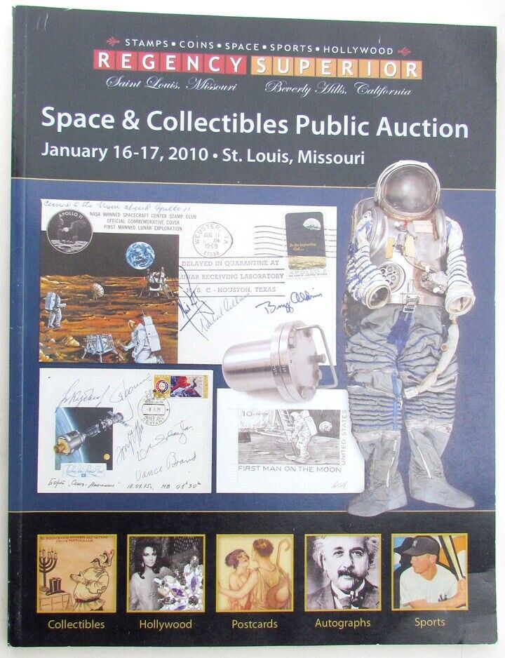 SPACE & COLLECTIBLES JANUARY 2010 AUCTION CATALOGUE BOOK