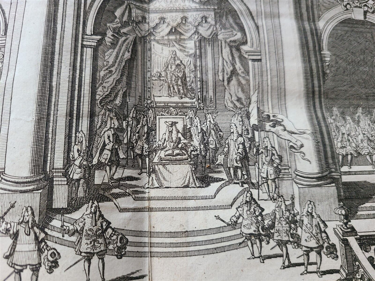 1719 CHARLES VI INAGUARATION LARGE FOLIO ILLUSTRATED w/ FOLD OUT PLATES antique