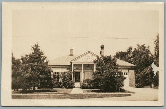 MACEDONIA OH TOWN HALL ANTIQUE REAL PHOTO POSTCARD RPPC