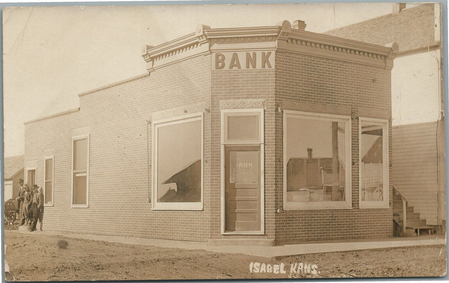 ISABEL KS BANK ANTIQUE REAL PHOTO POSTCARD RPPC