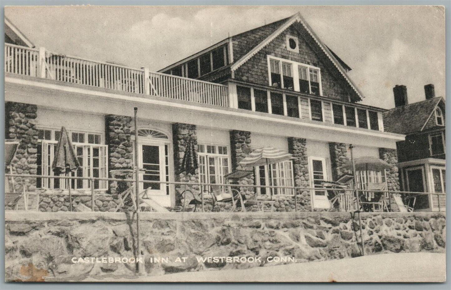 WESTBROOK CT CASTLEBROOK INN ANTQUE POSTCARD