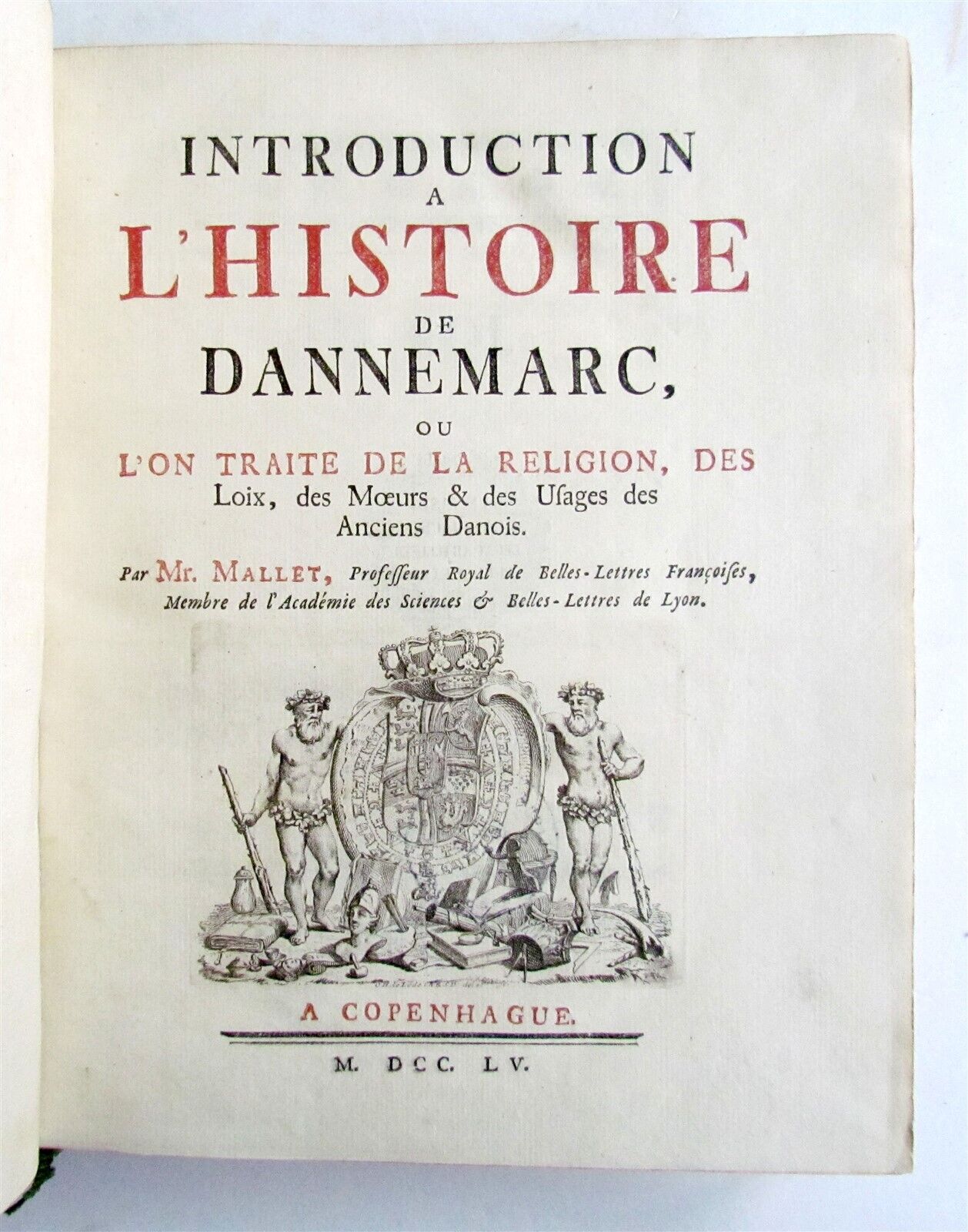 1755 HISTORY of DENMARK antique Mythology and Poetry of the Celts in FRENCH