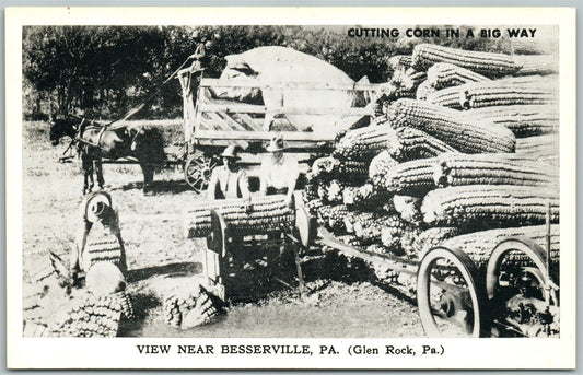 BESSERVILLE PA GLEN ROCK EXAGGERATED ANTIQUE POSTCARD