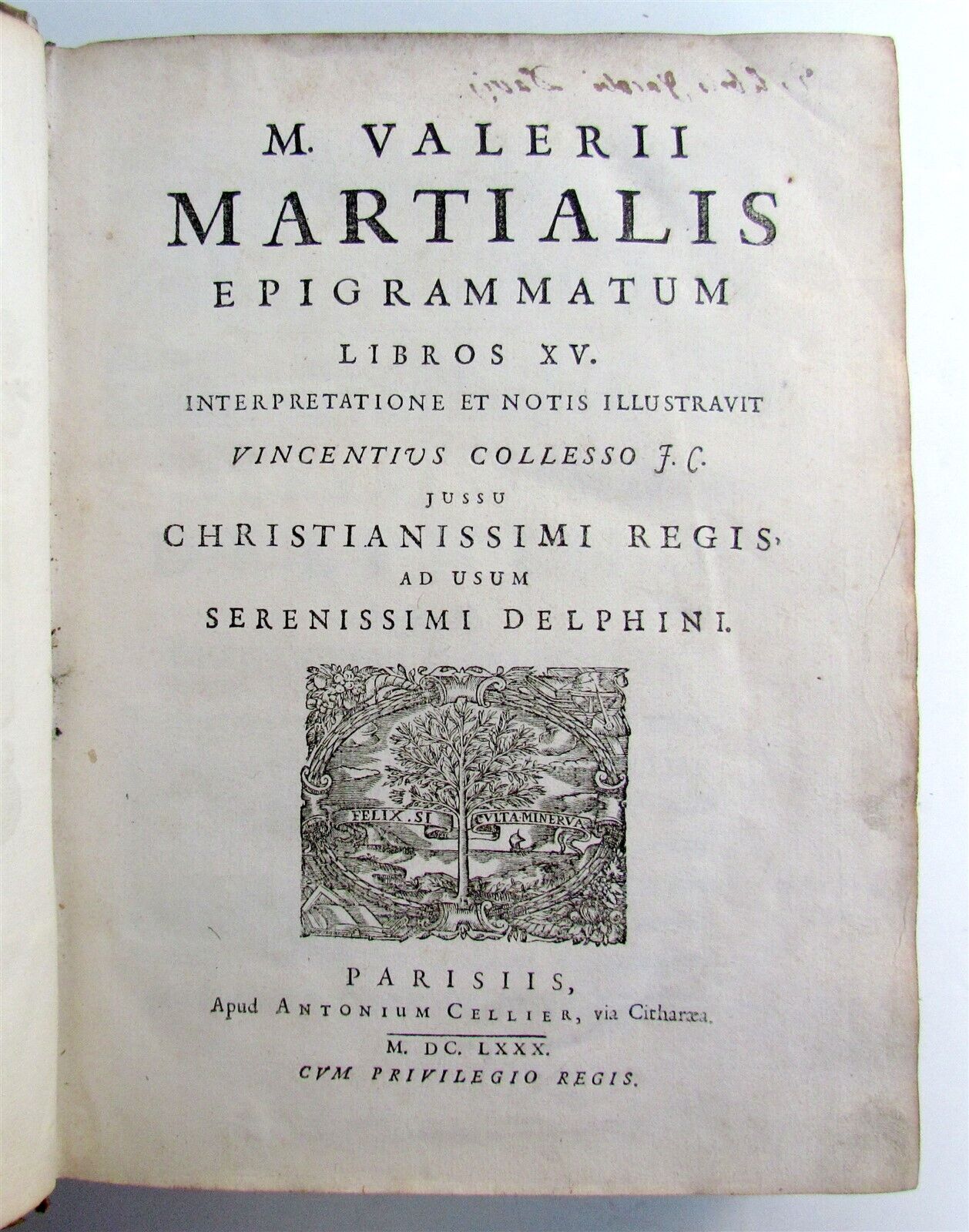 1680 EPIGRAMMATUM by Valerii Martialis VELLUM BINDING antique