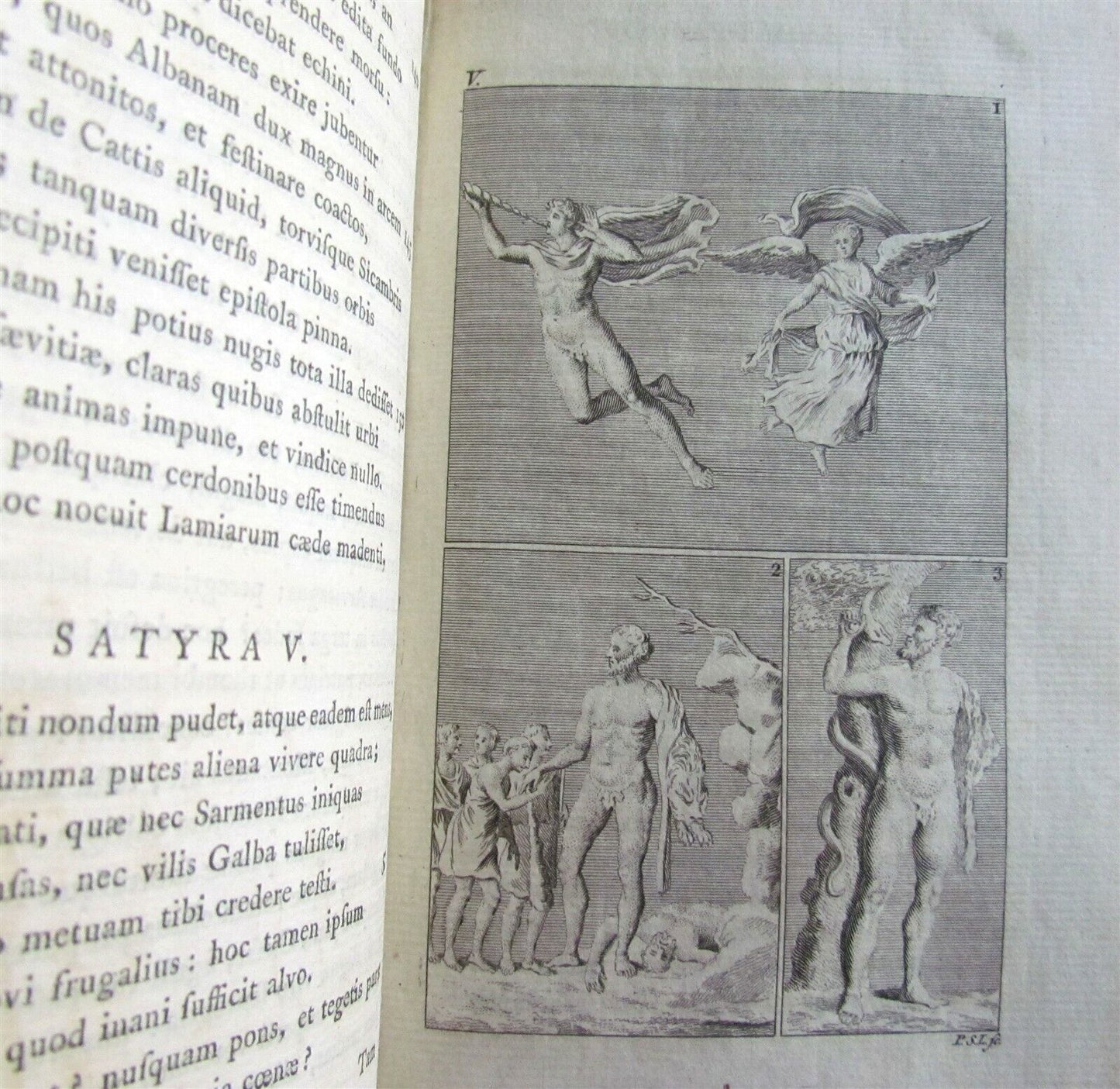 1763 ROMAN POETRY SATYRAE Juvenal & Persius Flaccus VELLUM antique ILLUSTRATED