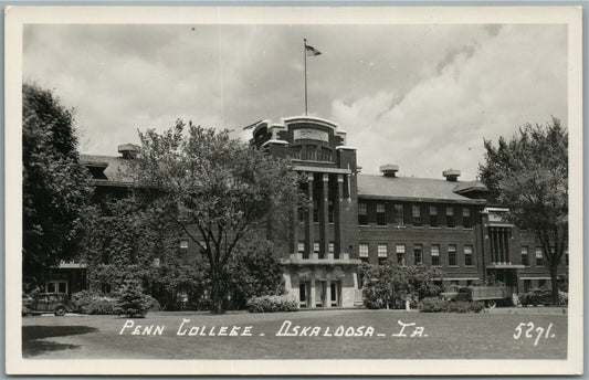 OSKALOOSA IA PENN COLLEGE VINTAGE REAL PHOTO POSTCARD RPPC