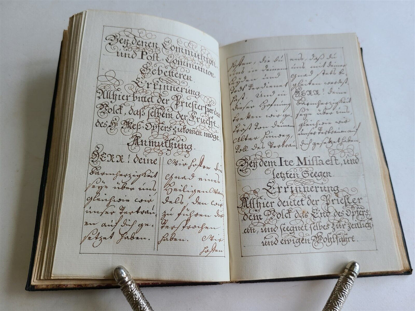 18th century GERMAN MANUSCRIPT PRAYER BOOK antique HANDWRITTEN