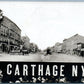 CARTHAGE NY STREET SCENE 1911 ANTIQUE REAL PHOTO POSTCARD RPPC by H.M.BEACH