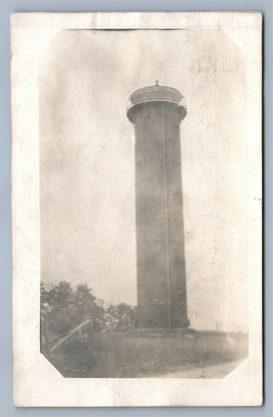 WARREN OH TOWER LIGHTHOUSE STRUCTURE ANTIQUE REAL PHOTO POSTCARD RPPC