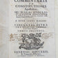 1729 VELLUM BINDING FOLIO Commentaria Ad Constitutiones by V.PETRA antique