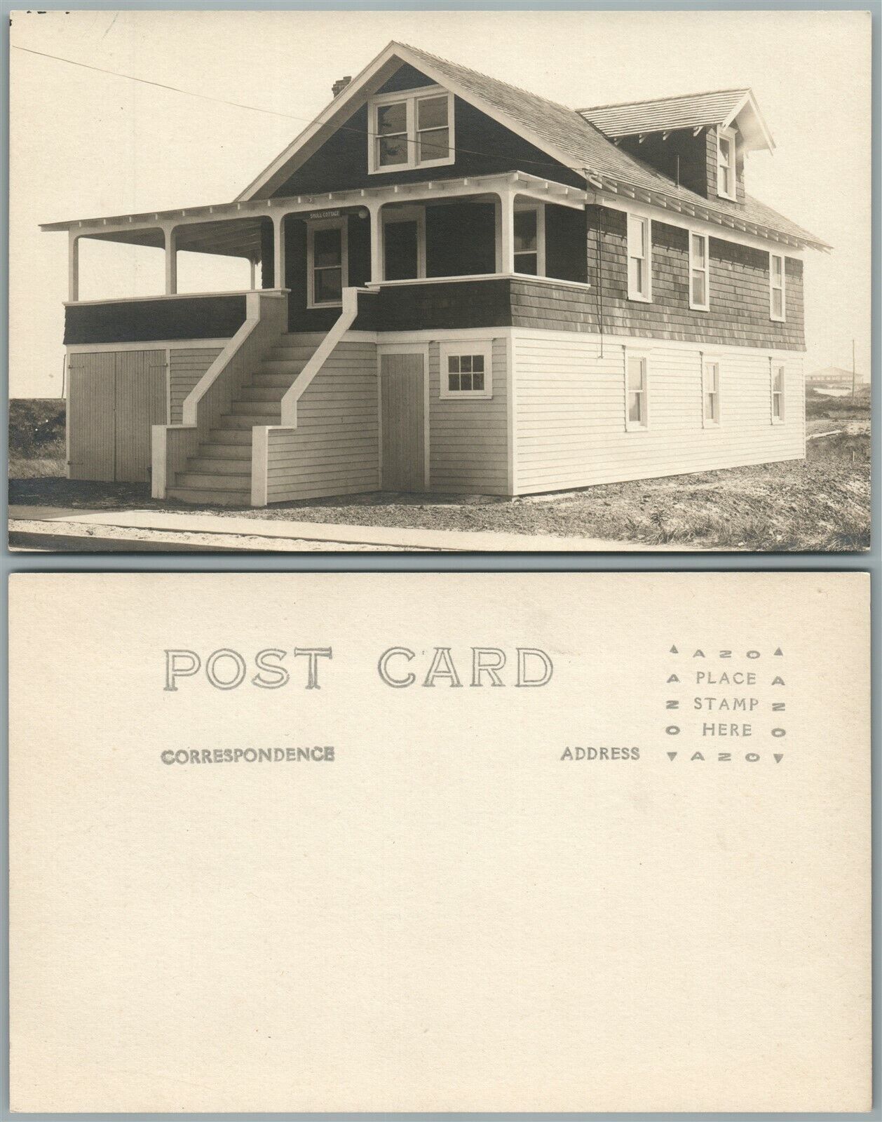 UNUSUAL CONSTRUCTION HOUSE ANTIQUE REAL PHOTO POSTCARD RPPC